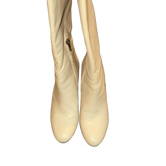 Sam Edelman Shauna Knee High Ivory Leather Boot Size 8.5 - Picture 11 of 13